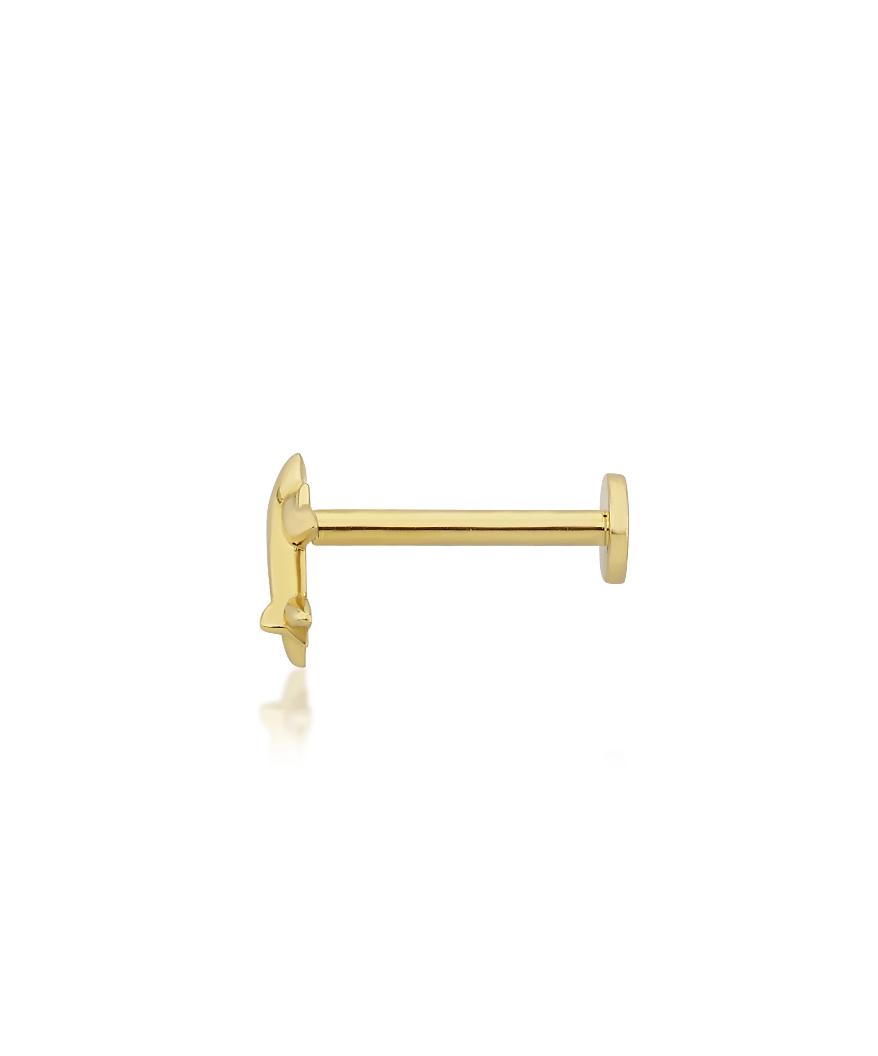 Altın Tragus Uçak Piercing | Uzunköprü Kuyumcu, Çapar Kuyumculuk, Altın Fiyatları, 22 Ayar Bilezik, Çeyrek Altın