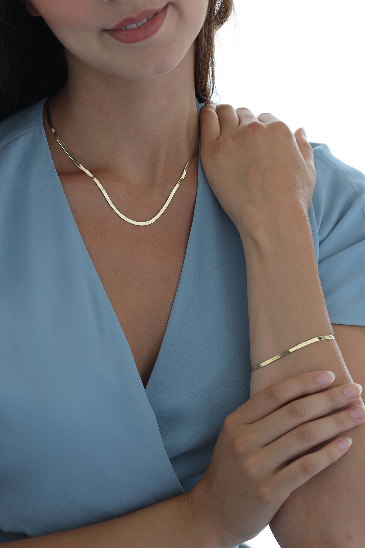 Altın Zincir Ezme 2mm Set | Uzunköprü Kuyumcu, Çapar Kuyumculuk, Altın Fiyatları, 22 Ayar Bilezik, Çeyrek Altın