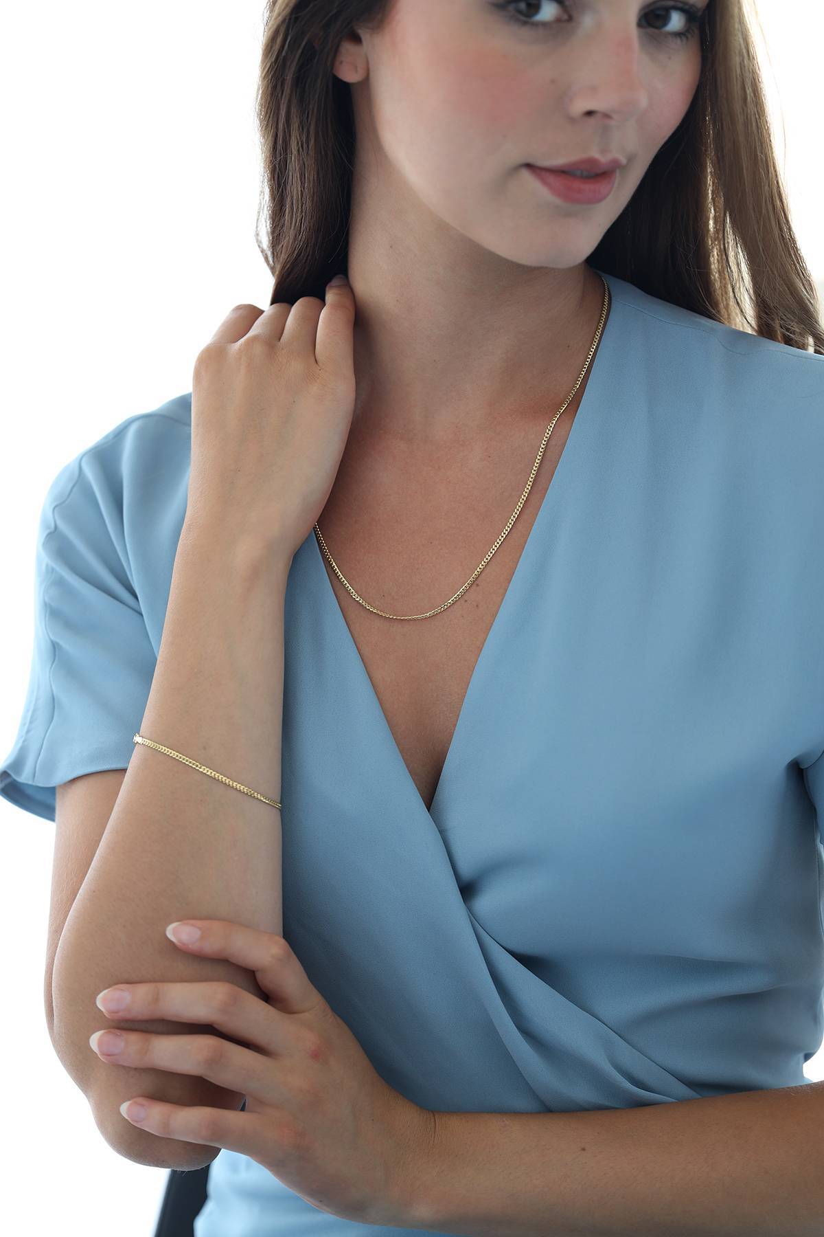 Altın Gurmet Zincir 2mm Set | Uzunköprü Kuyumcu, Çapar Kuyumculuk, Altın Fiyatları, 22 Ayar Bilezik, Çeyrek Altın